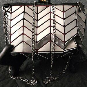 Beautiful P Luca Milano Geometric Silver Ladies' Crossbody Bag